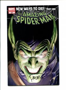 Amazing Spider-Man #568 - Signed John Romita Jr. / Alex Ross Var (7.5) 2008