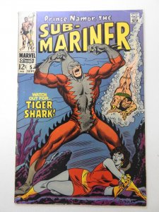 Sub-Mariner #5 (1968) 1st Appearance of tiger Shark! Sharp VG Condition!