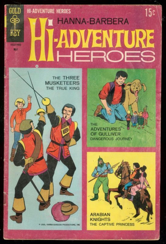 HI-ADVENTURE HEROES #1 1969-GOLD KEY-THREE MUSKETEERS VG