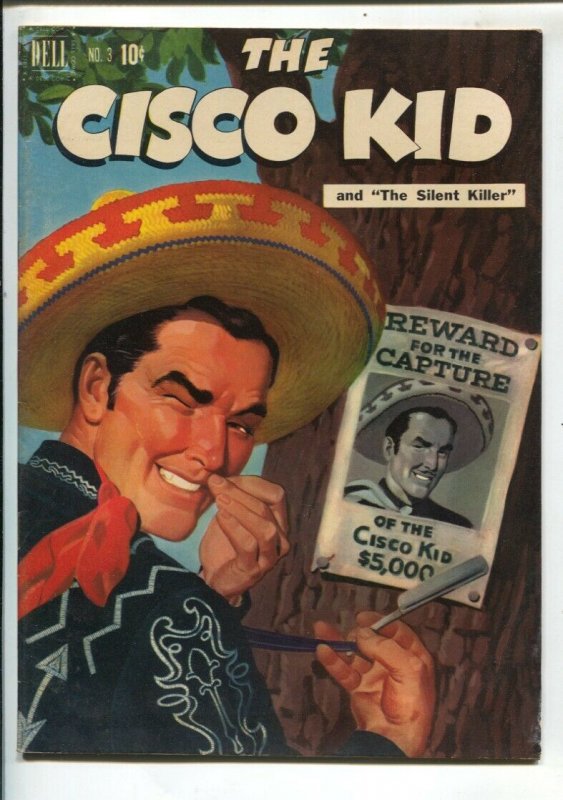Cisco Kid #3 1951-Dell Robert Jenny art-painted cover-VG/FN