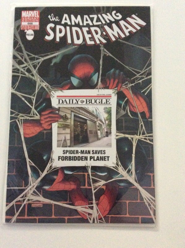 AMAZING SPIDERMAN 666 RARE FORBIDDEN PLANET DAILY BUGLE VARIANT NEAR MINT.