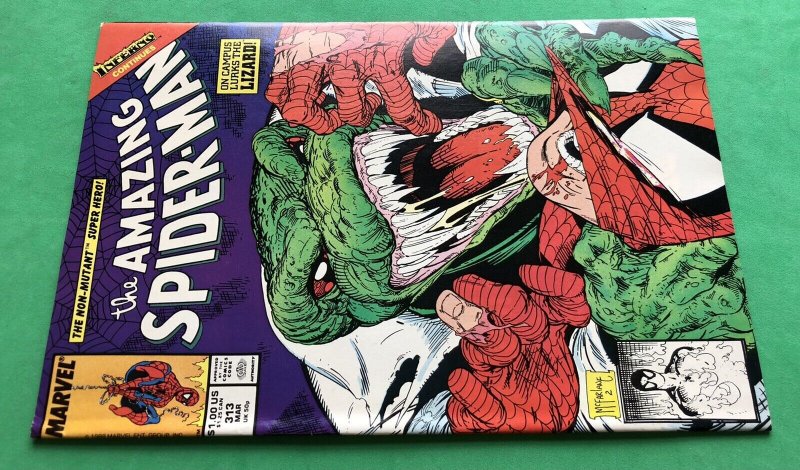 Amazing Spider-Man #313 (1989) Lizard Appearance Todd McFarlane Cover & Art 
