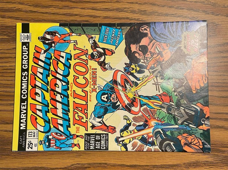 Captain America #173 (7.5 VFN-) X-Men, Gil Kane, John Romita Cover (1974)