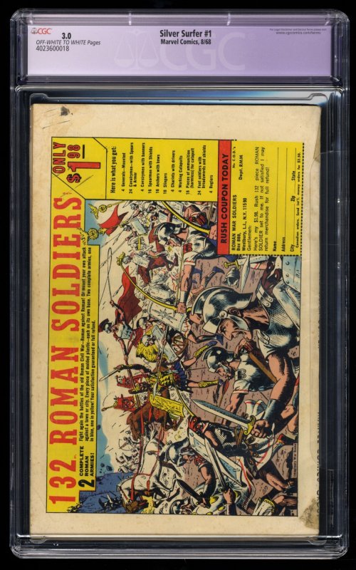 Silver Surfer (1968) #1 GD/VG 3.0 Origin Issue! 1st Solo Title!