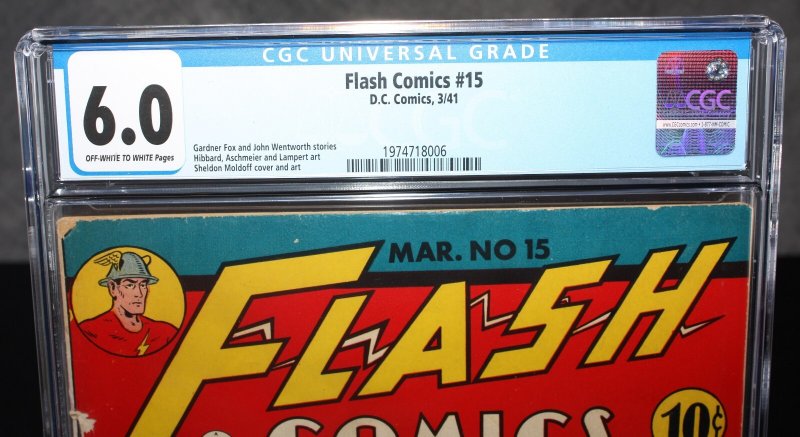 Flash Comics #15 CGC (6.0) Sheldon Moldoff Art - 1941