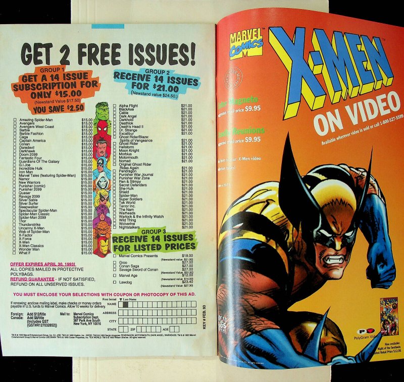 Wolverine #68 (Apr 1993, Marvel) - Near Mint-