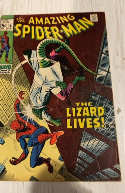 The Amazing Spider-Man #76 (1969) the lizard lives