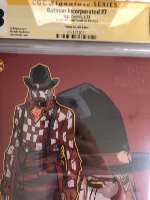 Batman Incorporated (2023) #7 (CGC 9.8 SS) Signed John Timms *DC Comics Census=4