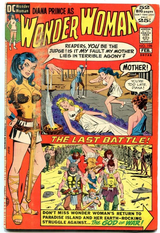 WONDER WOMAN #198 1972-giant issue-DC BRONZE AGE- G