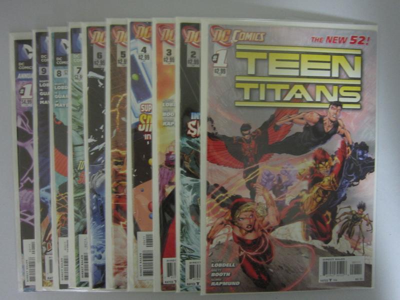 Teen Titans 4th Series NEW 52 set:#1-9 & ANN #1 avg 8.5 VF+ (2011)