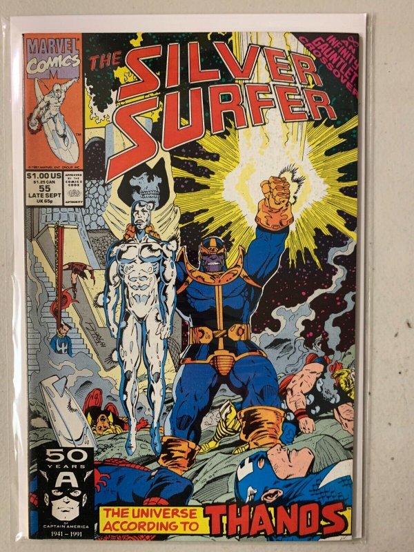 Silver Surfer #55 direct, Infinity Gauntlet crossover, Thanos 6.0 (1991)