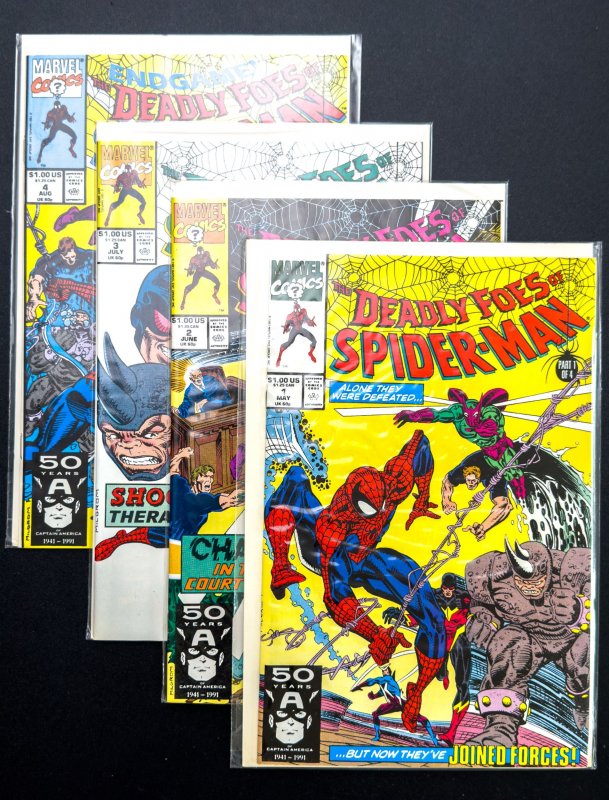 The Deadly Foes of Spider-Man #1-4 (1991) - [LOT] [KEYs] 1st App [All in NM!]