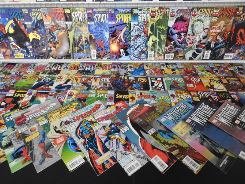 Huge Lot 190+ Comics W/ Spider-Man, Hulk, Wolverine, Daredevil+ Avg VF- Cond!!
