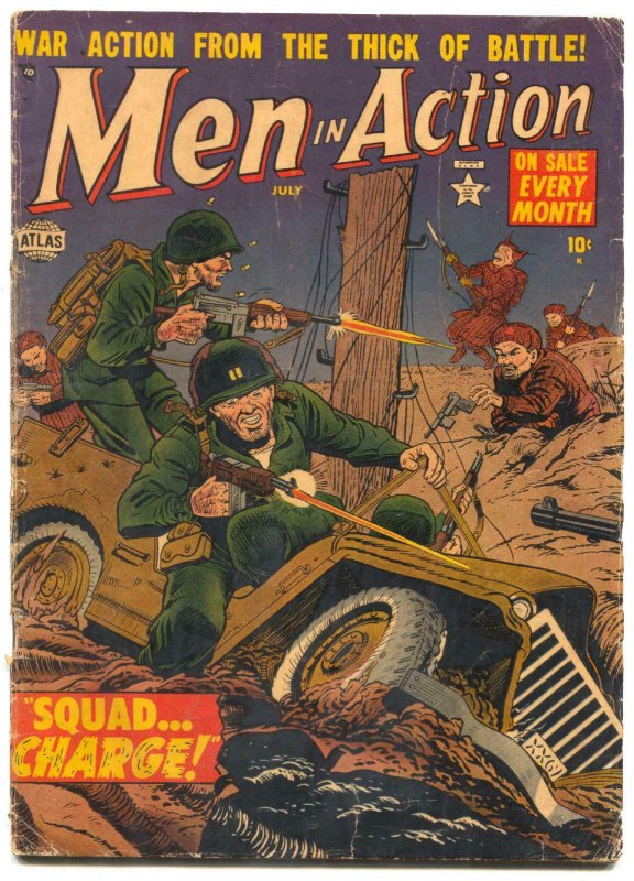 Men In Action #4 1952- ATLAS WAR COMIC- Maneely G