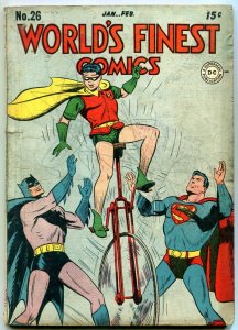 WORLDS FINEST #26 1947-BATMAN-SUPERMAN-DC- GREEN ARROW VG-