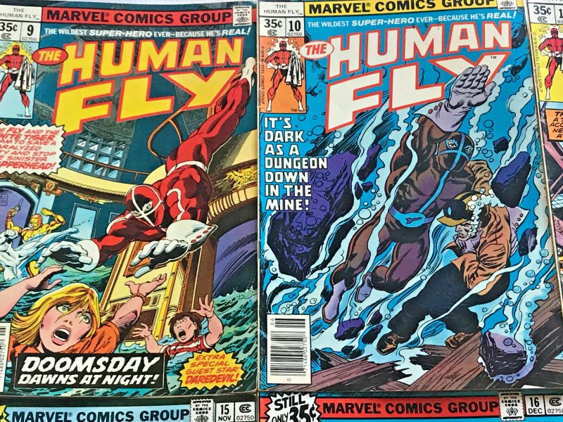 HUMAN FLY#9-19 FN/VF LOT 1978 (8 BOOKS) MARVEL BRONZE AGE COMICS
