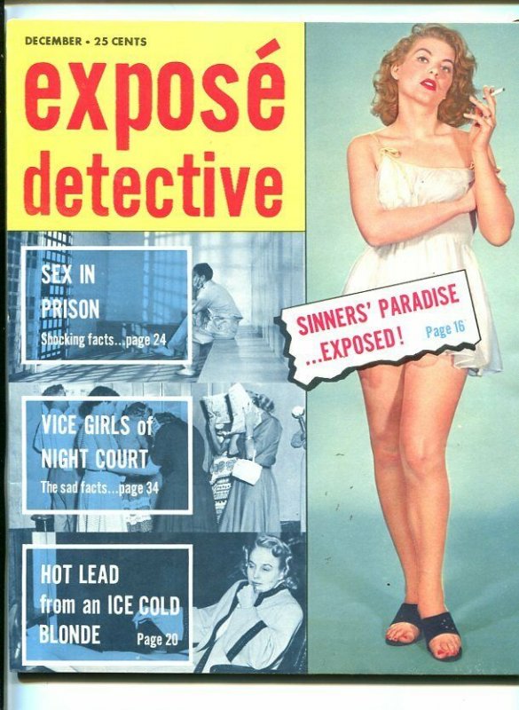 EXPOSE DETECTIVE #1 12/56-PULP-VIOLENCE-SOUTHERN STATES PEDIGREE-vf