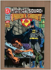 Suicide Squad #40 DC Comics 1990 Phoenix Gambit BATMAN W/Poster VF+ 8.5