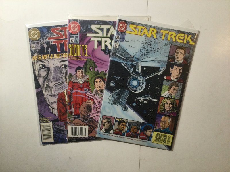 Star Trek 26 27 28 Lot Run Set Near Mint- Nm- 9.2 Dc Comics