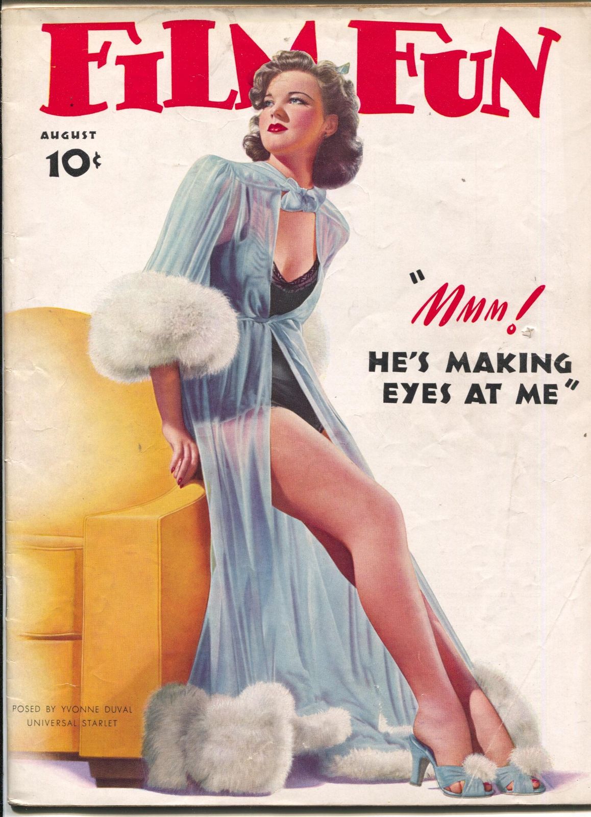 Film Fun 8 1940 Yvonne Duval Spicy Cover Greta Garbo Betty