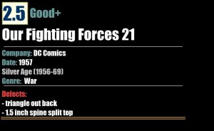 Our Fighting Forces 21 (1957) GD+ Silver Age DC War Comics