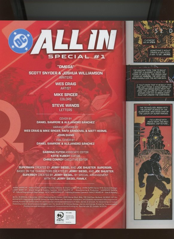 (2024) DC All in Special #1: KEY! INTRODUCTION OF THE ABSOLUTE UNIVERSE! (9.2)