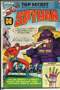 Spyman #3 1967-Harvey-robot-Joe Simon cover-Good+
