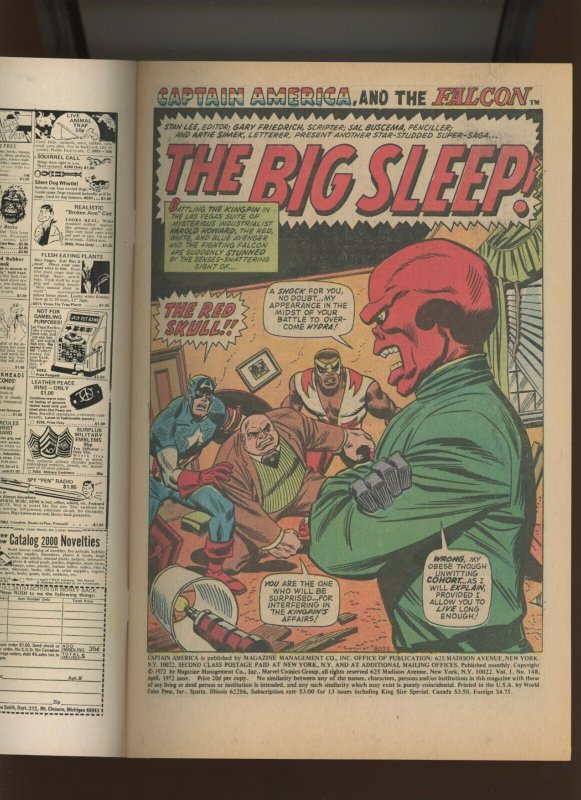 (1972) Captain America #148: BRONZE AGE! (7.5/8.0)