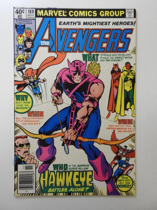 The Avengers #189 (1979) Sharp Fine/VF Condition!