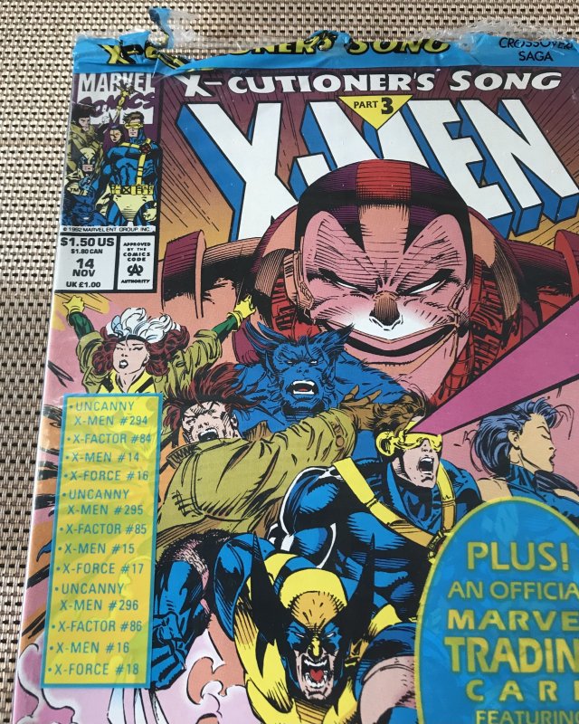 X-Men #14 : Marvel 11/92 NM-; Polybag w/ Hunter card