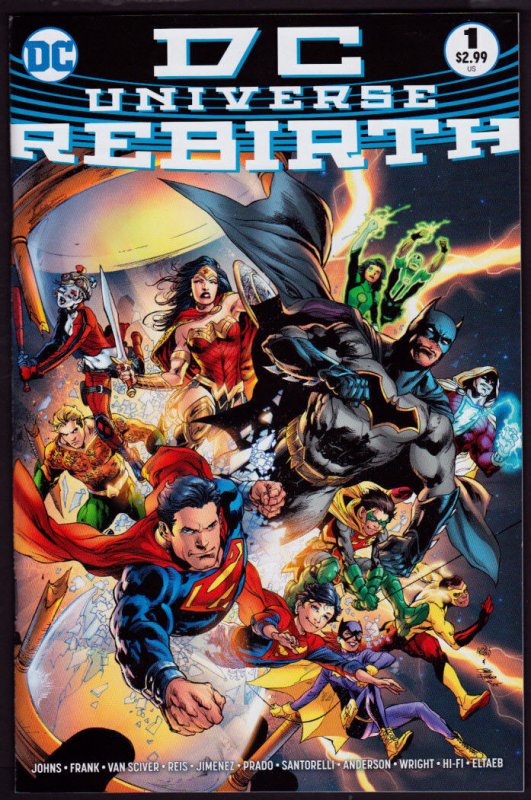 DC Universe: Rebirth #1 (July 2016, DC) Midnight Release Variant Cover 9.6 NM+