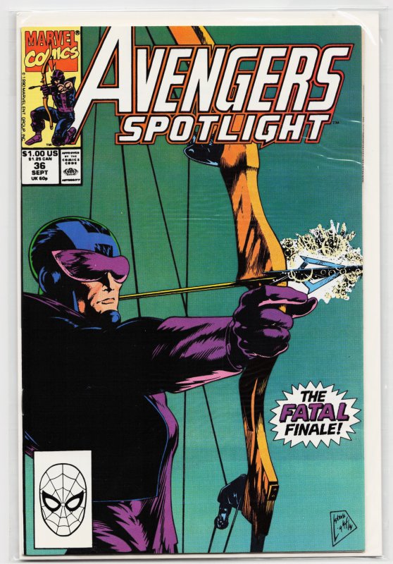 Avengers Spotlight #36 (1990) Hawkeye