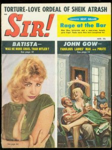 SIR! MAGAZINE AUG 1959-BRIGITTE BAUM-BATISTA-PIRATES- FN