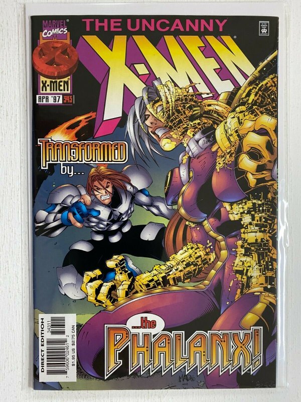 Uncanny X-Men lot #301-343 Marve33 pieces average 7.0 (range 6 to 8) (1993-'97) 