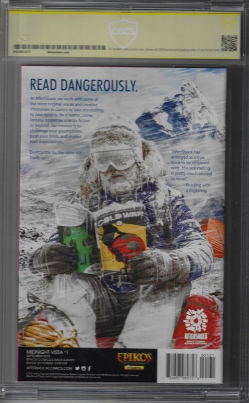 Midnight Vista #1 2019 Signed Silverbax Signed/Graded CBCS 9.8 Aftershock GB1