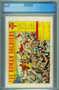 SILVER SURFER #1 CGC 4.0 // WHITE PAGES // 1968 // Marvel // 2022480015