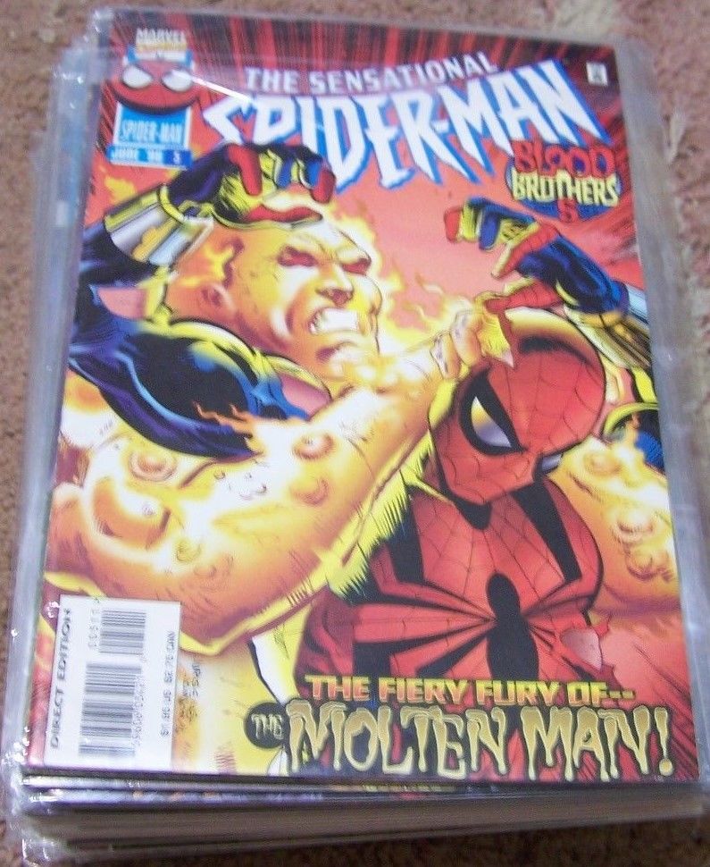 SENSATIONAL SPIDER MAN COMIC Marvel Molten Man BEN REILLY OSBORNE Comic Books