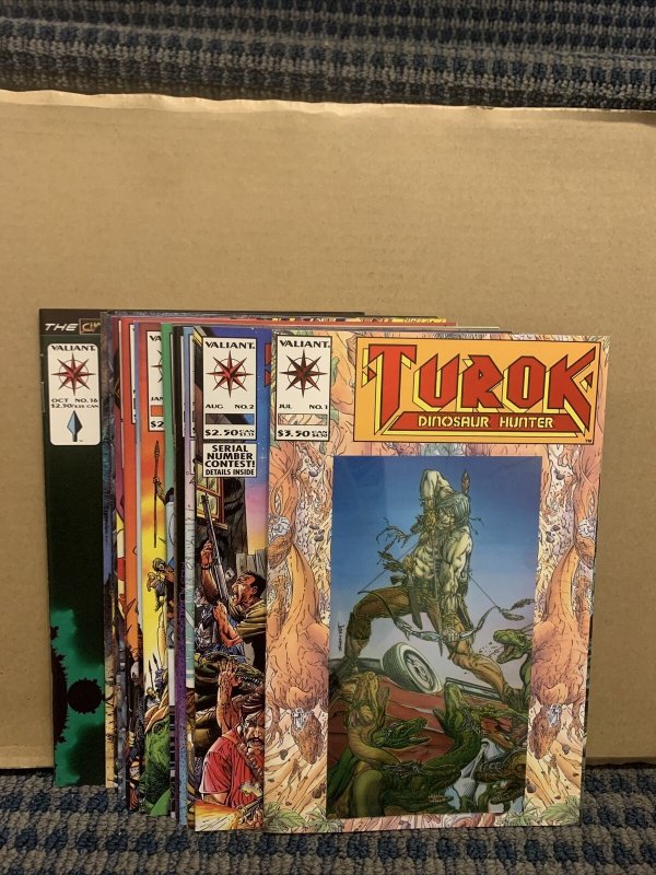 1993 TUROK THE DINOSAUR HUNTER Comics, Modern, Valiant #1 to 16 (C929)