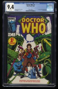 Doctor Who #1 CGC NM 9.4 White Pages Dave Gibbons Cover!