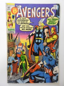 The Avengers #92 (1971) VG Condition moisture stain