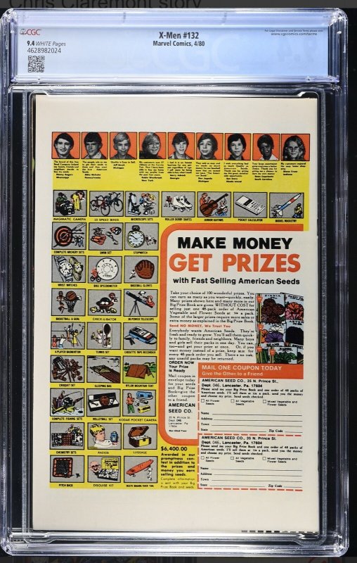 X-Men #132 CGC 9.4 Hellfire Club app 1980 Bronze Age Mastermind Revealed