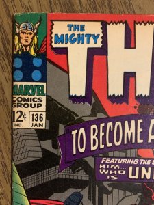 THOR #136 1ST SIFF AS ADULT STAN LEE STORY JACK KIRBY ART Odin