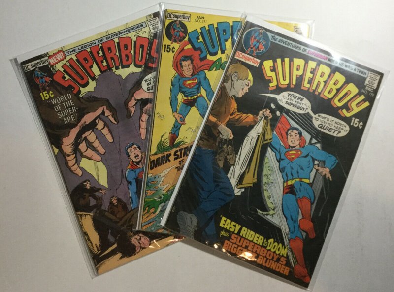 Superboy 170 171 172 Lot Fn/Vf Fine/Very Fine 7.0 DC Comics