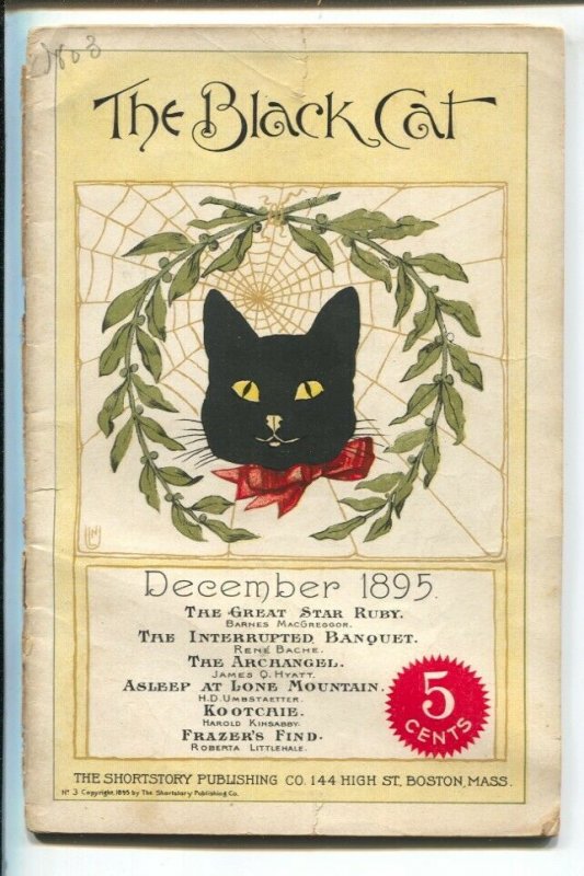 Black Cat #3 12/1895-Nelly Littlehale Umstaetter cover-James Q. Hyatt-Early i...