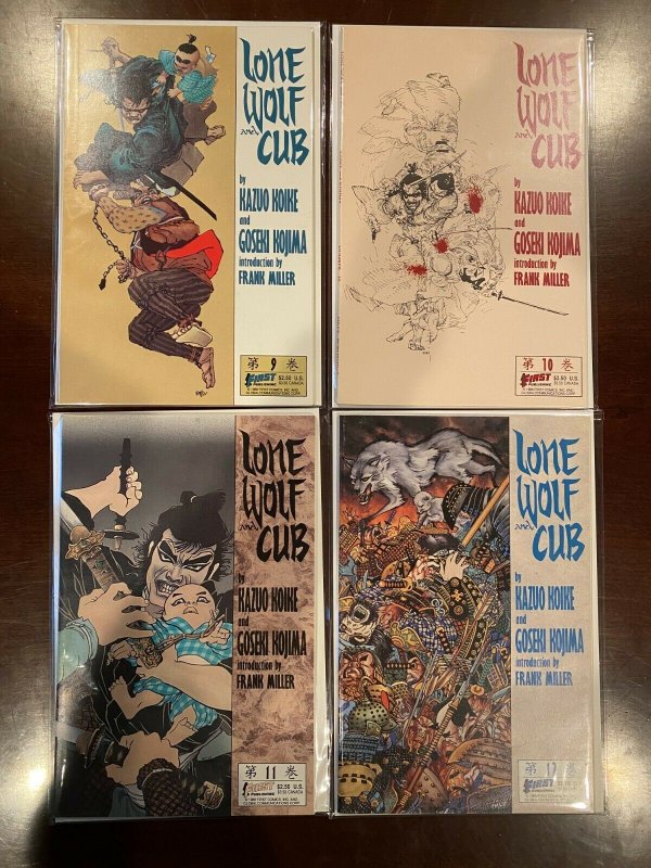 Lone Wolf and Cub First Publishing lot #1-12 #1 is 2nd Print 8.0VF (1987-1988) 