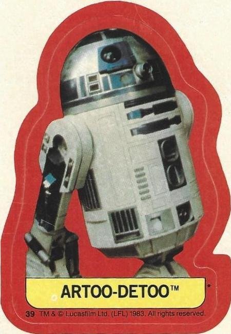 1983 Star Wars: Return of the Jedi Sticker #39 Artoo-Detoo