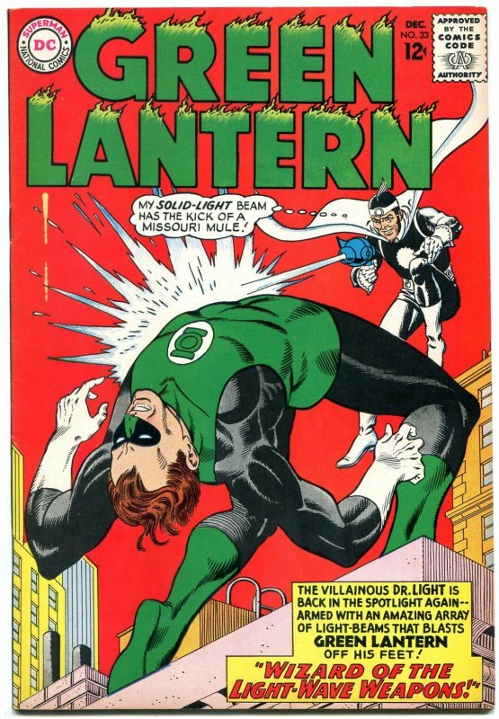 GREEN LANTERN #33 1964 DC COMICS DR LIGHT STORY VF-