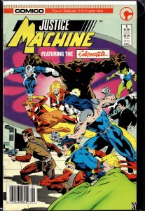 Justice Machine featuring The Elementals #1 Newsstand Edition (1986) Elementals