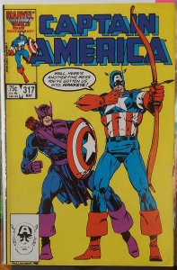 Captain America #317 1st App of The Death-Throws, Hawkeye Appearance