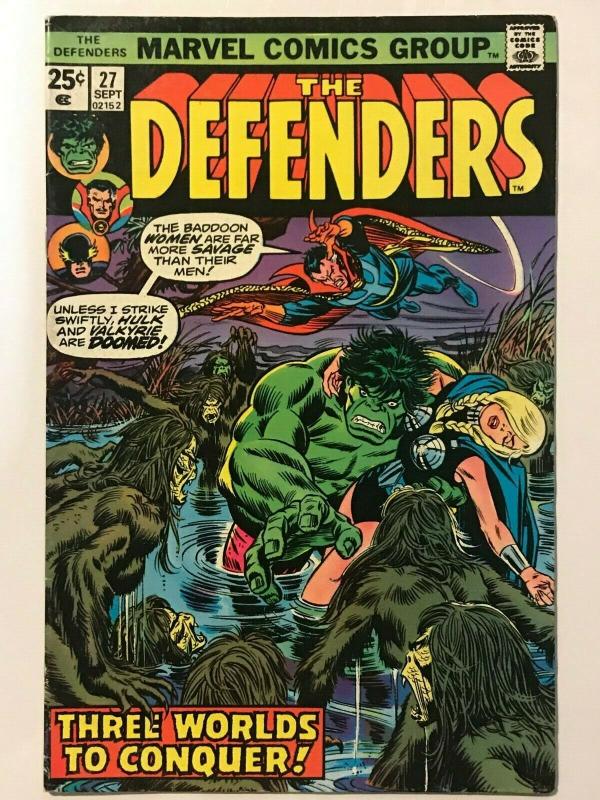 DEFENDERS#27  FN/VF 1975 MARVEL BRONZE AGE COMICS